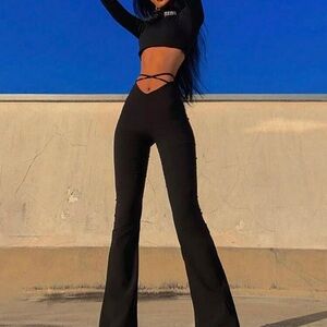 Black Flare Pants